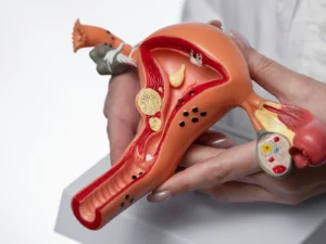 Anatomical model of the uterus and ovaries