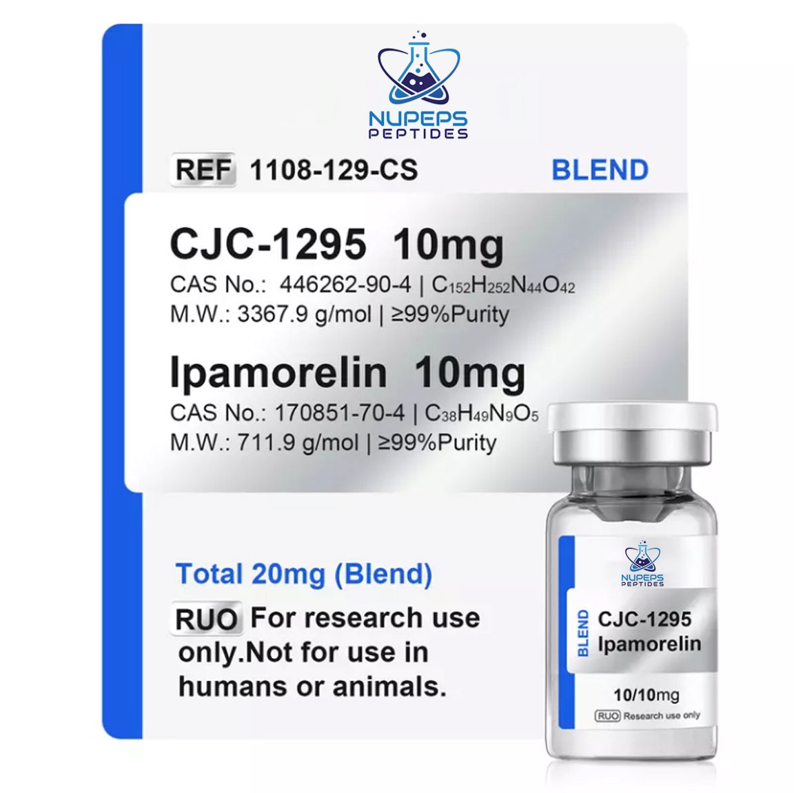 CJC 1295 no Dac + Ipamorelin 10mg_10mg